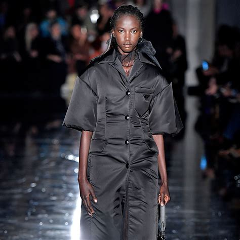 prada anouk i|A Black Model Opened The Prada Show For The First Time .